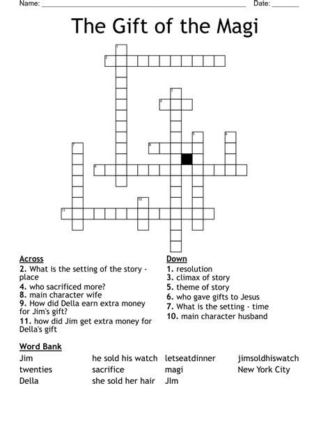 magi gift crossword